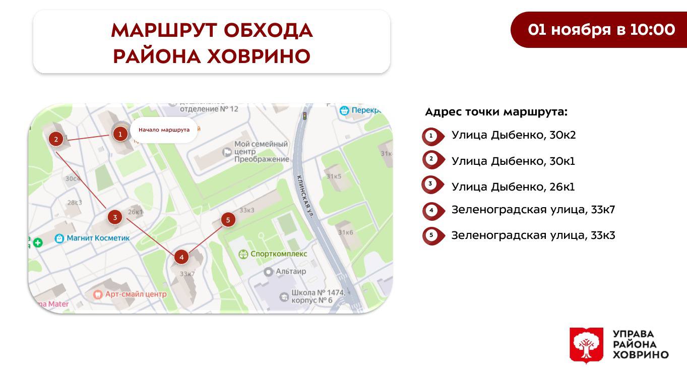 Субботний обход главы управы 01.11.2025