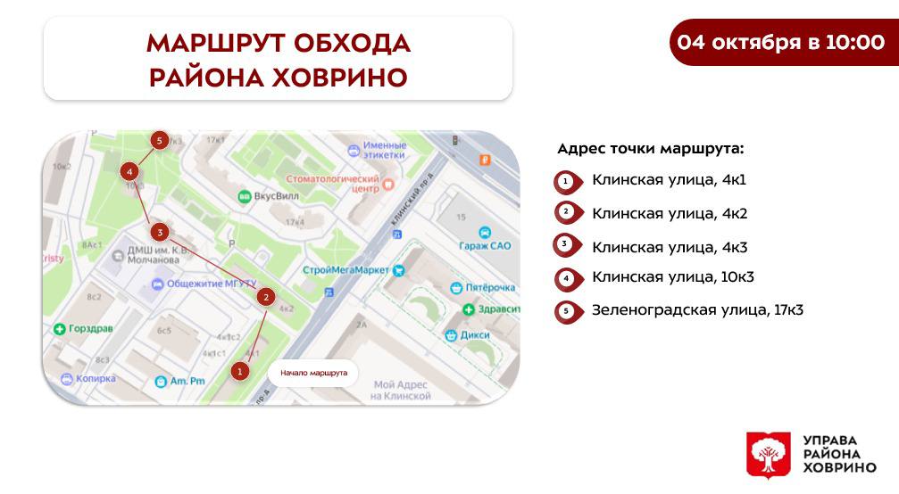 Субботний обход главы управы 04.10.2025