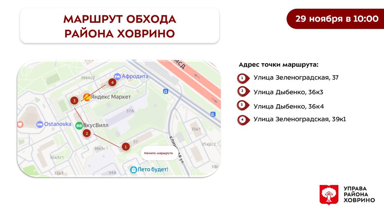 Субботний обход главы управы 29.11.2025